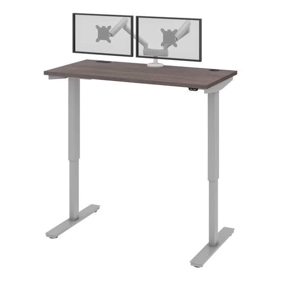Brand New Bestar Upstand 61 cm x 122 cm (24 in. x 48 in.) Height Adjustable Desk with Dual Monitor Arm