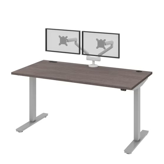 Brand-New Bestar Upstand 76.2 cm x 152.4 cm (30 in. x 60 in.) Height Adjustable Desk with Dual Monitor Arm