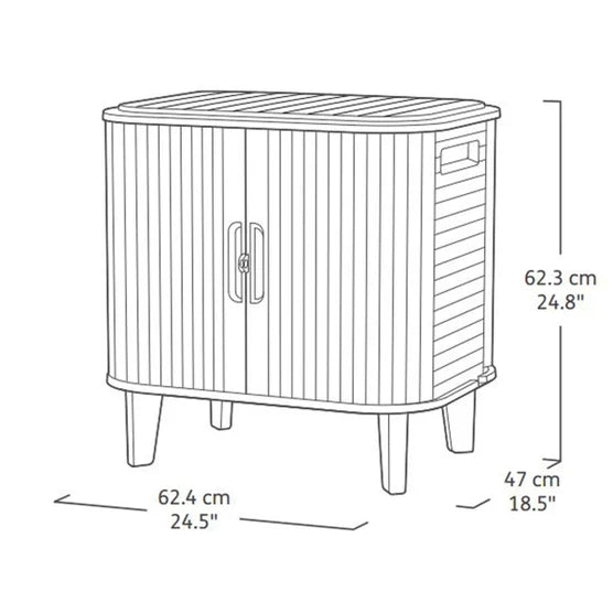 Keter 30G Cube Deck Storage Box for Garden