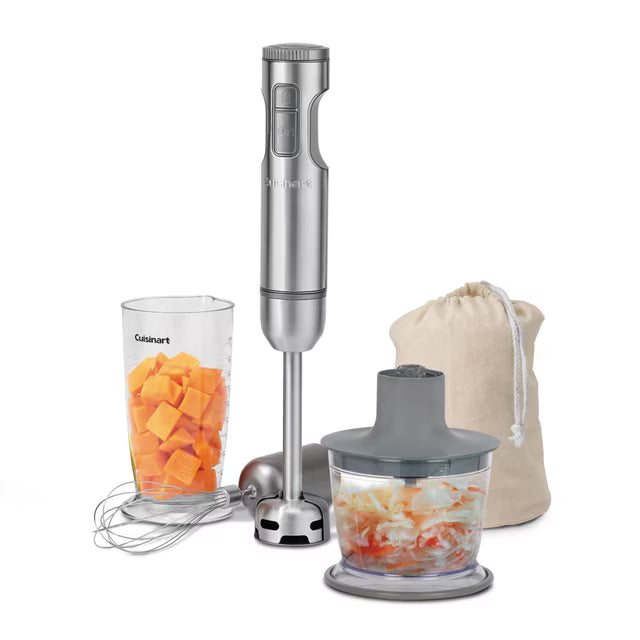 Cuisinart Smart Stick Hand Blender, Variable Speed, includes Chopper, Measuring Beaker and Whisk, 300W