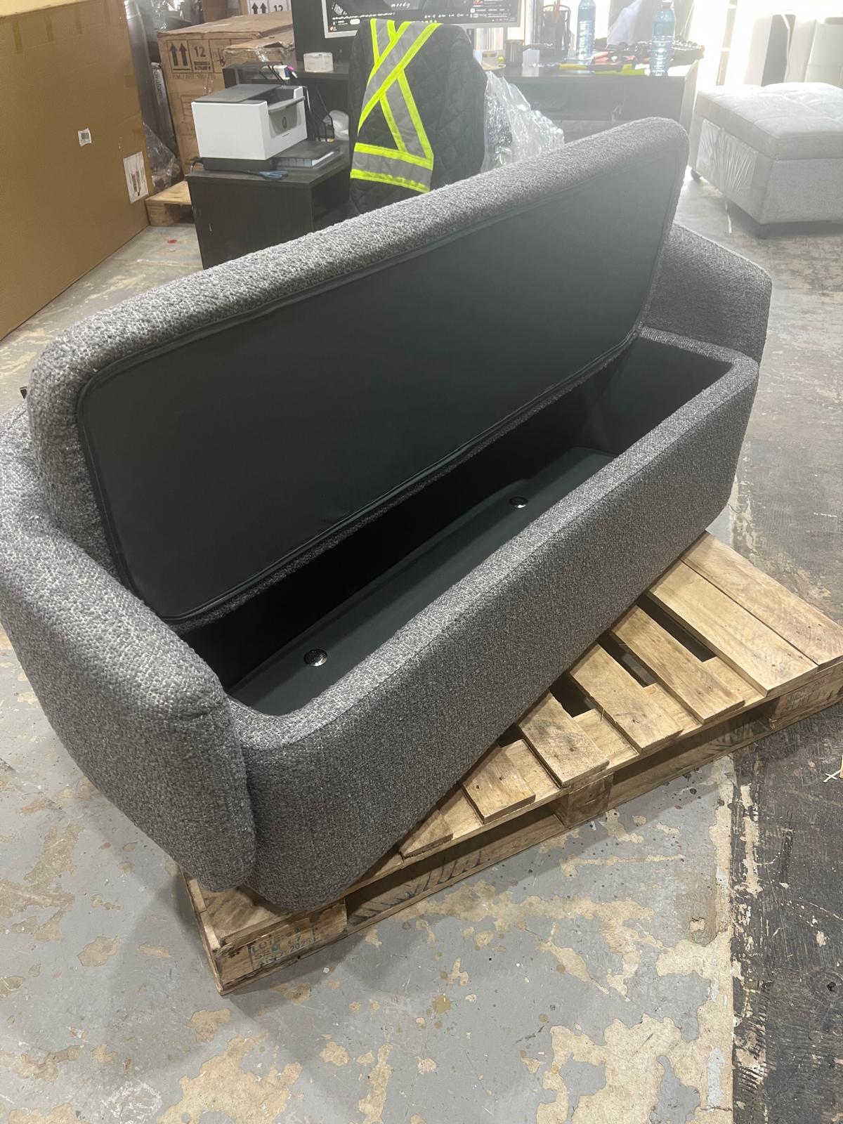 Grey Storage Bench